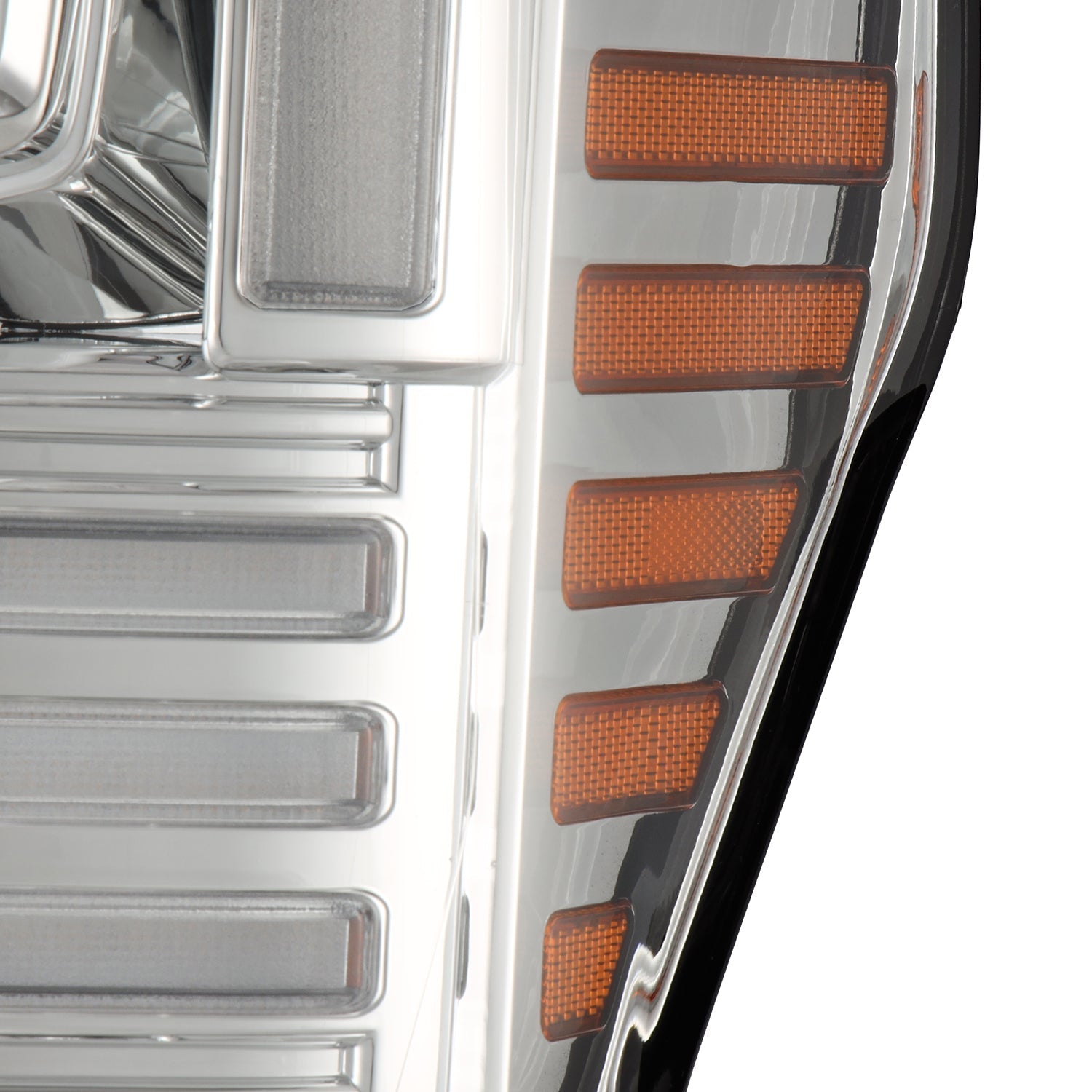 20-22 Ford F-350/450/550 Super Duty / 21-22 F-250 Super Duty LUXX-Series LED Projector Headlights Chrome - Apollo Off-Road