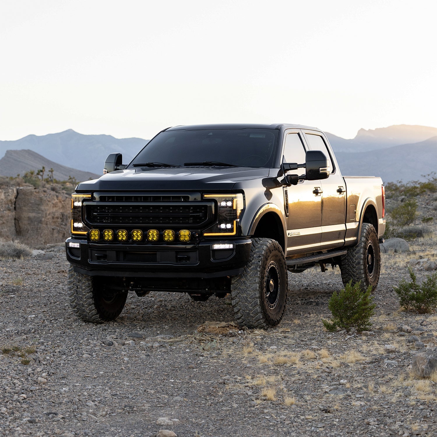 20-22 Ford F-250/350/450/550 Super Duty NOVA-Series LED Projector Headlights Alpha-Black - Apollo Off-Road