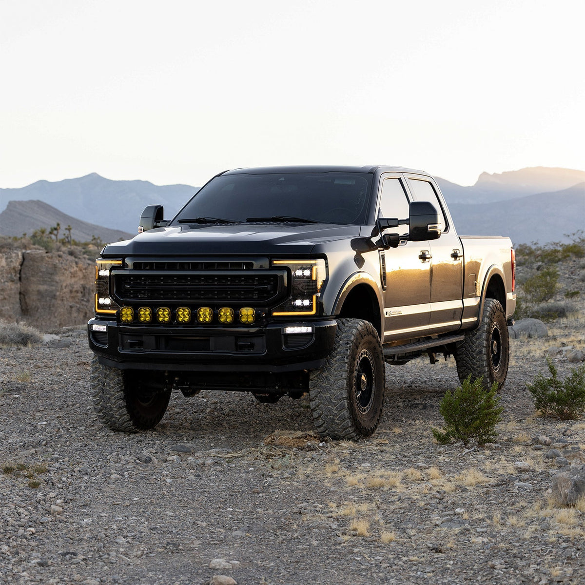 20-22 Ford F-250/350/450/550 Super Duty NOVA-Series LED Projector Headlights Alpha-Black - Apollo Off-Road