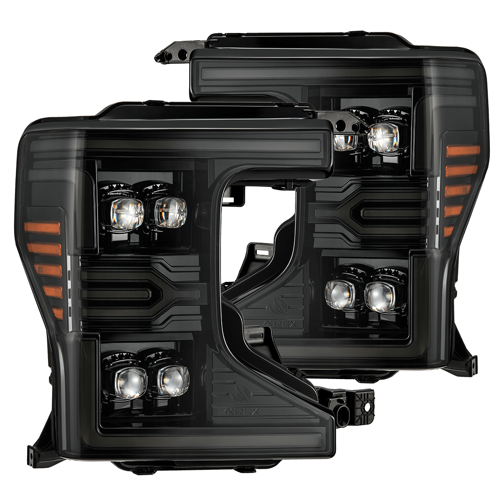 20-22 Ford F-250/350/450/550 Super Duty NOVA-Series LED Projector Headlights Alpha-Black - Apollo Off-Road