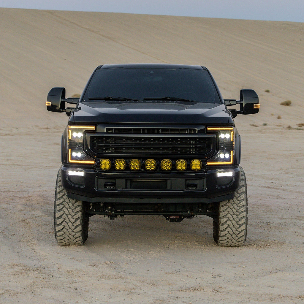 20-22 Ford F-250/350/450/550 Super Duty NOVA-Series LED Projector Headlights Alpha-Black - Apollo Off-Road