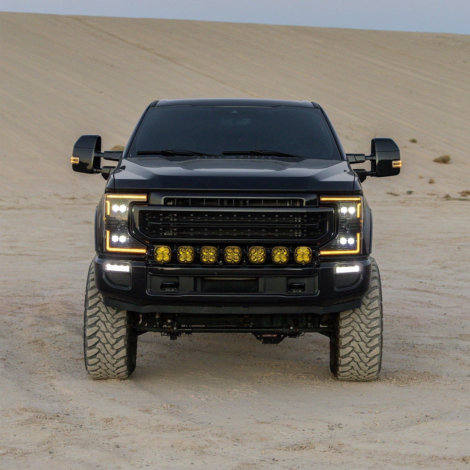 20-22 Ford F-250/350/450/550 Super Duty NOVA-Series LED Projector Headlights Alpha-Black - Apollo Off-Road