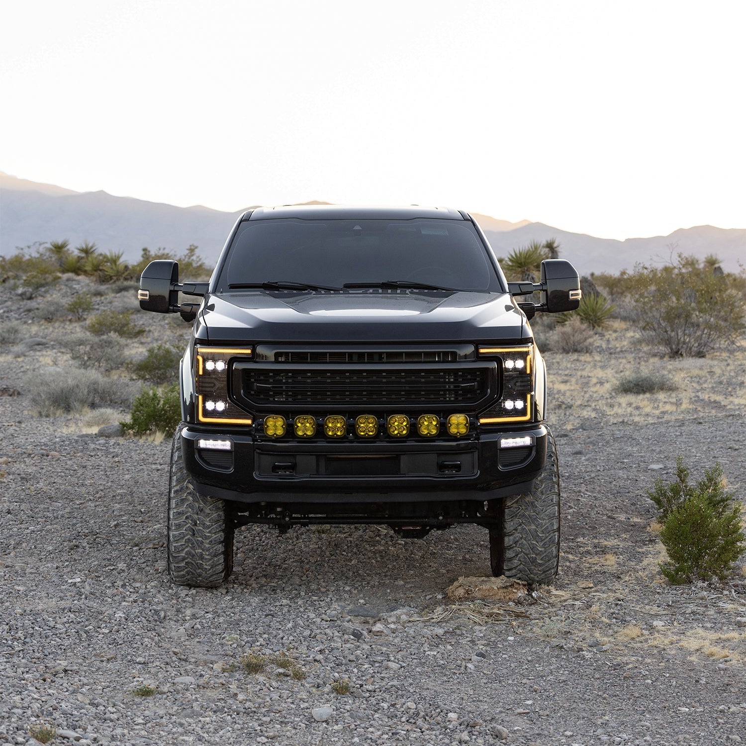 20-22 Ford F-250/350/450/550 Super Duty NOVA-Series LED Projector Headlights Alpha-Black - Apollo Off-Road