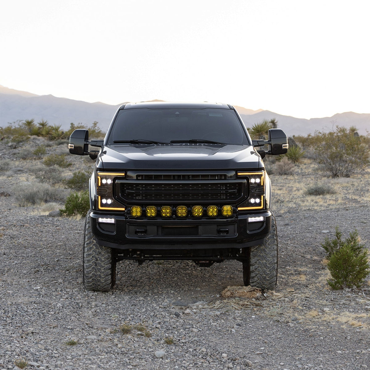 20-22 Ford F-250/350/450/550 Super Duty NOVA-Series LED Projector Headlights Alpha-Black - Apollo Off-Road