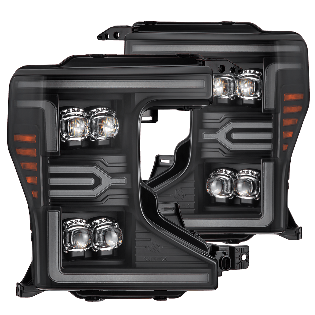 20-22 Ford F-250/350/450/550 Super Duty NOVA-Series LED Projector Headlights Black - Apollo Off-Road