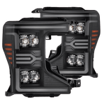 20-22 Ford F-250/350/450/550 Super Duty NOVA-Series LED Projector Headlights Black - Apollo Off-Road