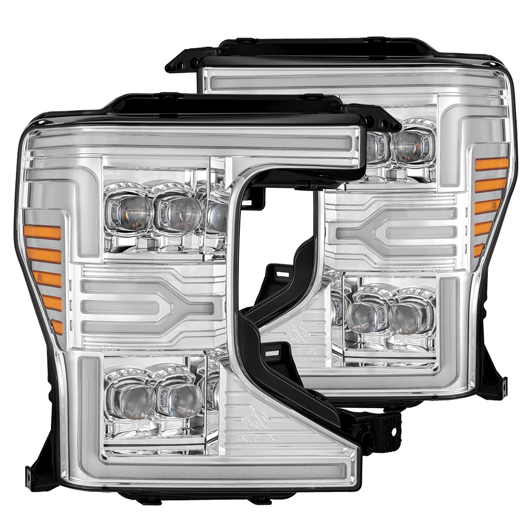 20-22 Ford F-250/350/450/550 Super Duty NOVA-Series LED Projector Headlights Chrome - Apollo Off-Road