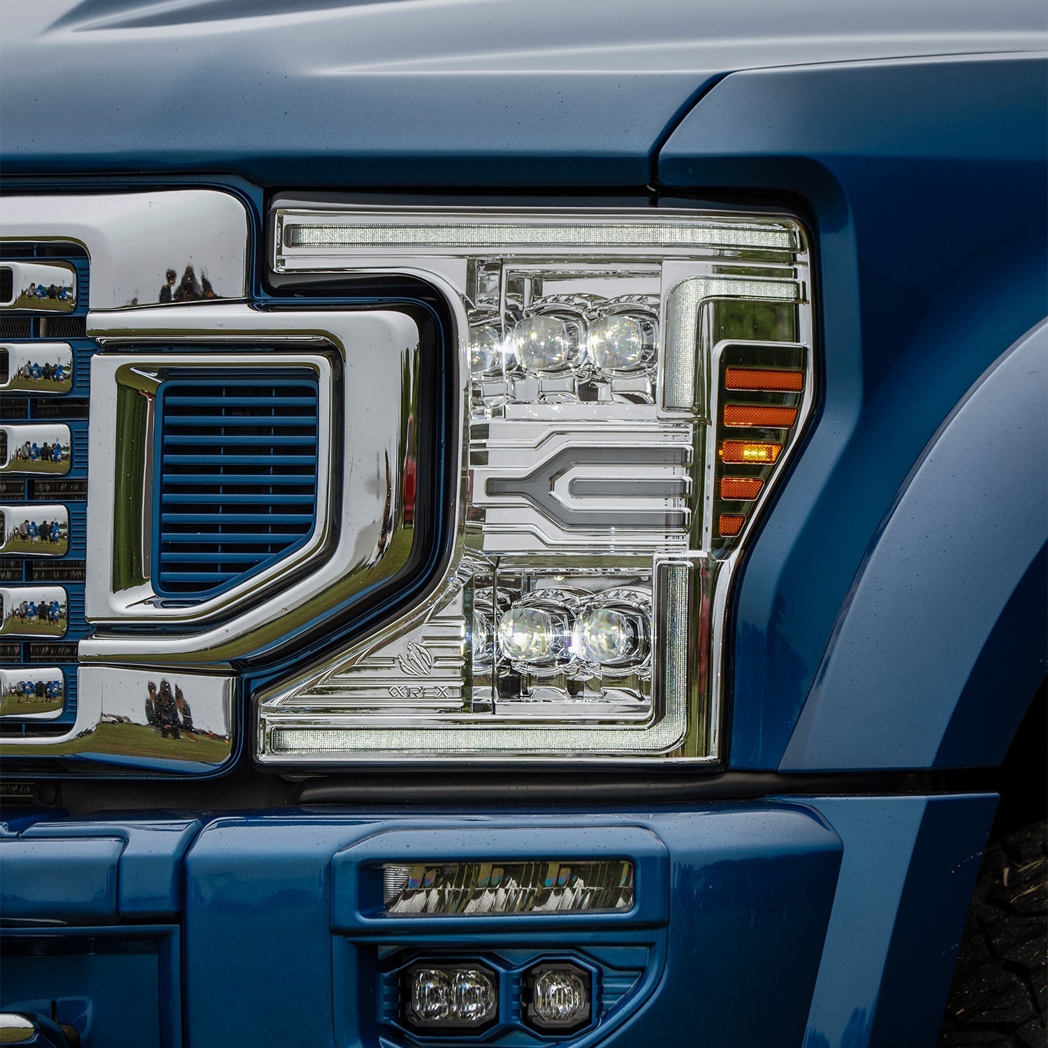 20-22 Ford F-250/350/450/550 Super Duty NOVA-Series LED Projector Headlights Chrome - Apollo Off-Road