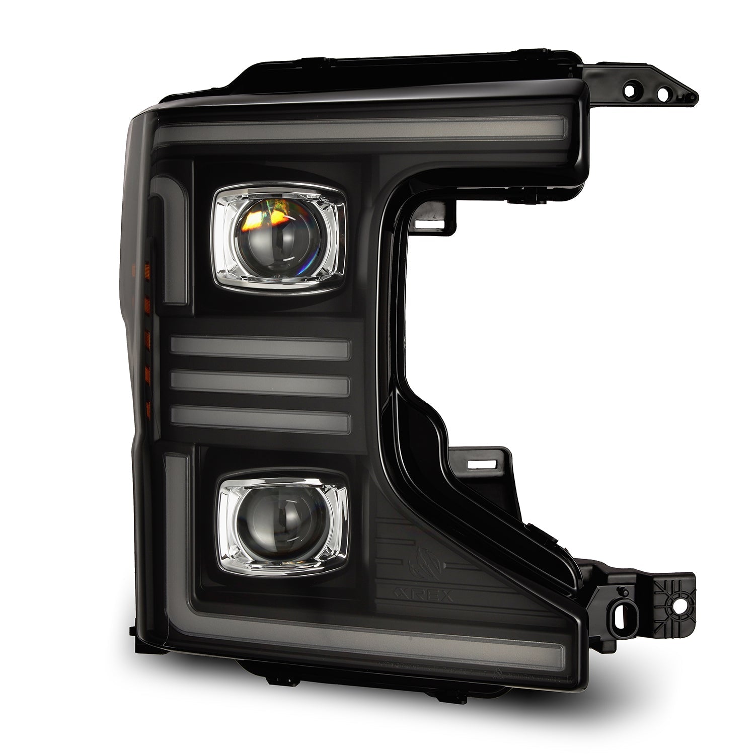 20-22 Ford F-350/450/550 Super Duty / 21-22 F-250 Super Duty PRO-Series Halogen Projector Headlights Black - Apollo Off-Road