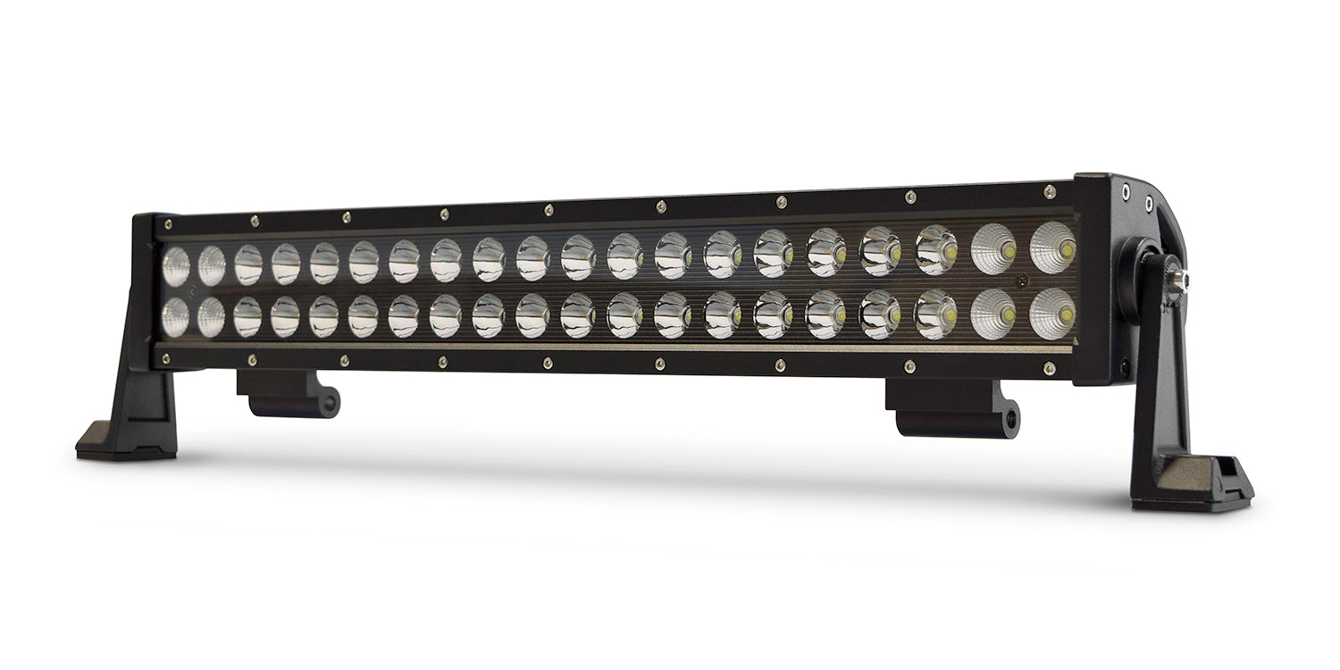 20 in. Dual Row LED Light Bar; Black Face - Apollo Off-Road