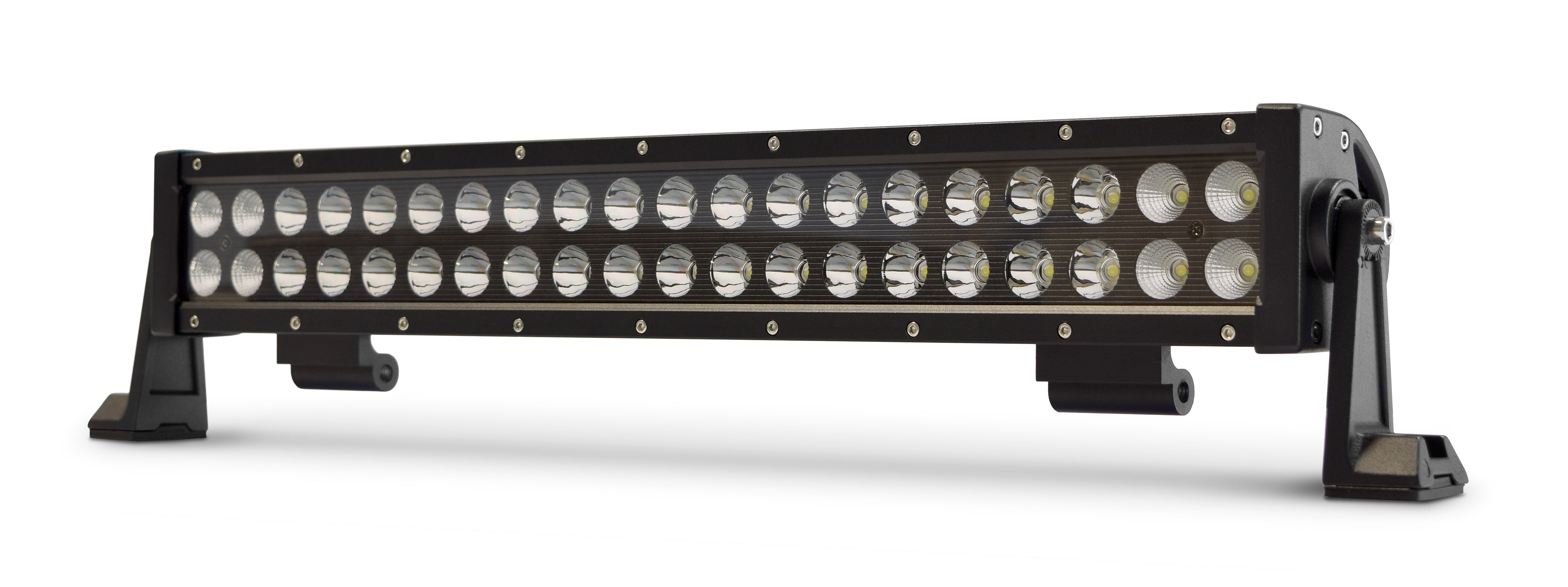 20 in. Dual Row LED Light Bar; Black Face - Apollo Off-Road