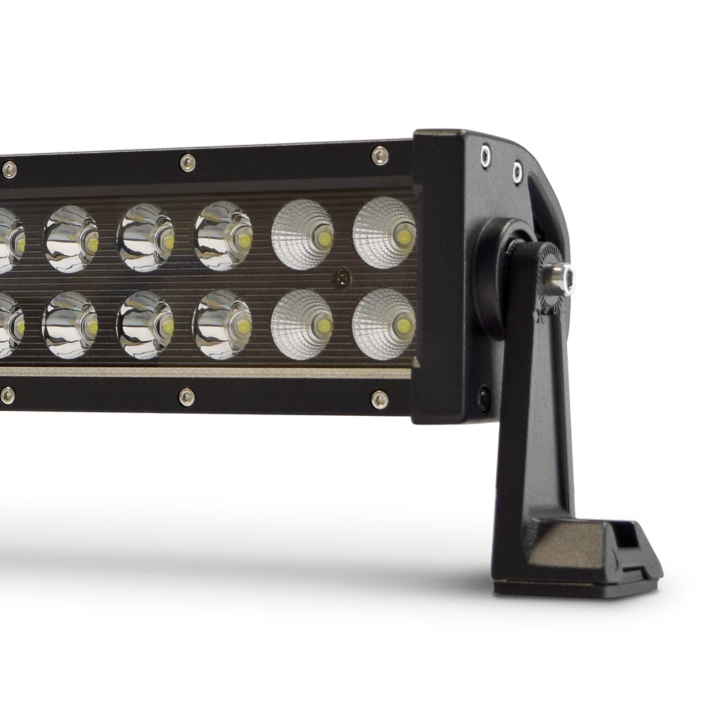 20 in. Dual Row LED Light Bar; Black Face - Apollo Off-Road