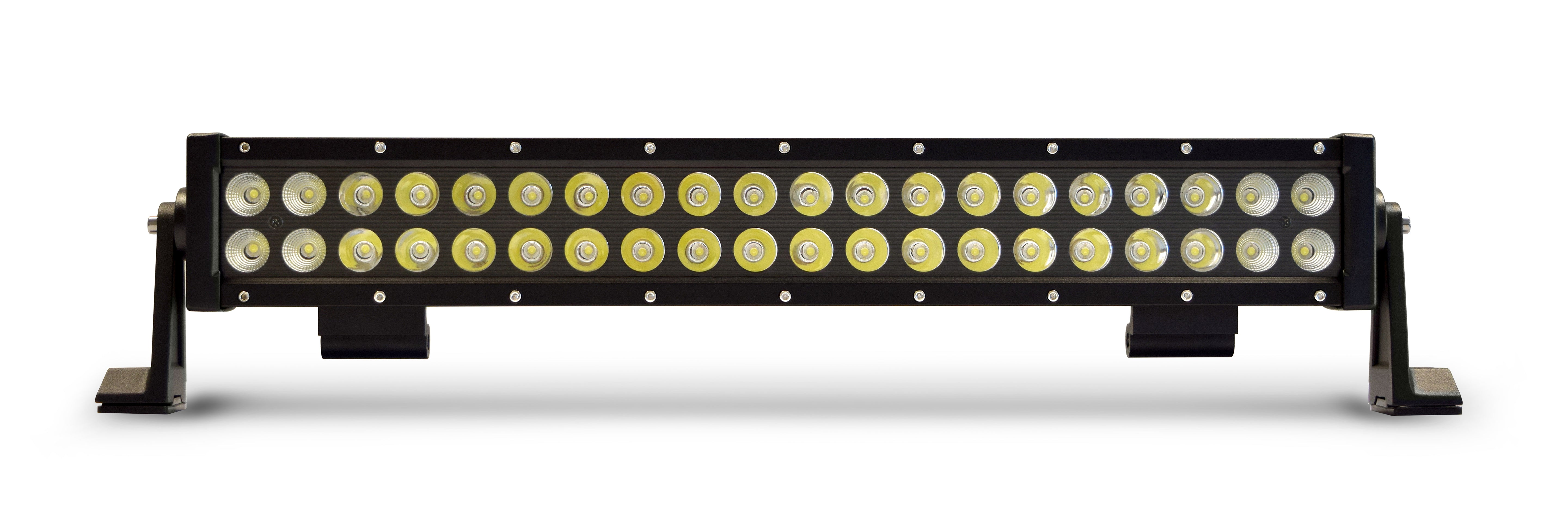 20 in. Dual Row LED Light Bar; Black Face - Apollo Off-Road