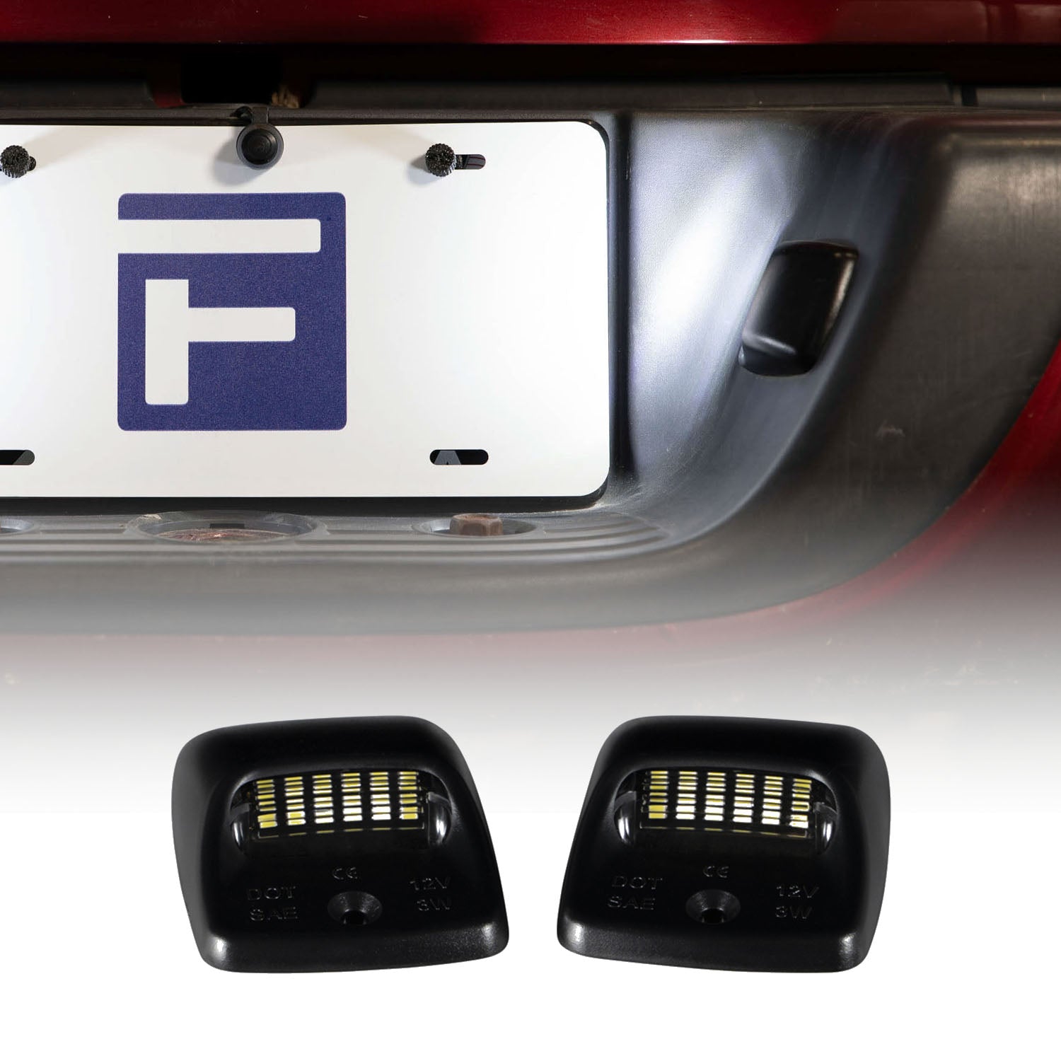 2000-2015 Toyota Tacoma/Tundra LED License Plate Lights (pair) - Apollo Off-Road