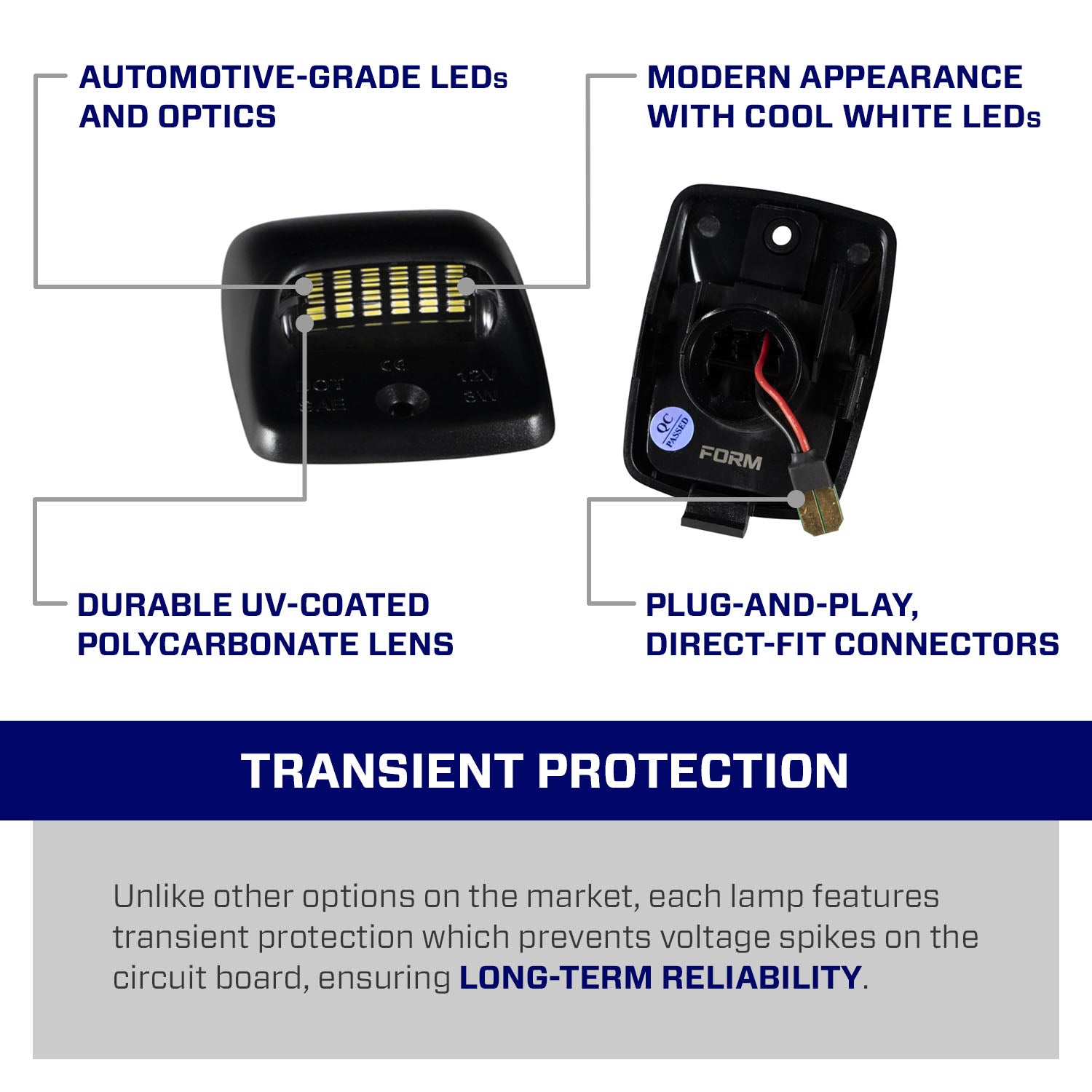 2000-2015 Toyota Tacoma/Tundra LED License Plate Lights (pair) - Apollo Off-Road