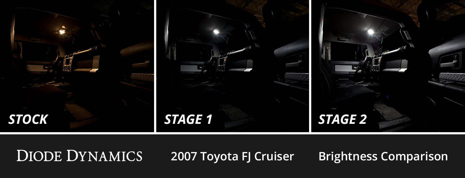 Diode Dynamics Interior LED Kit for 2007-2014 Toyota FJ Cruiser Cool White Stage 2