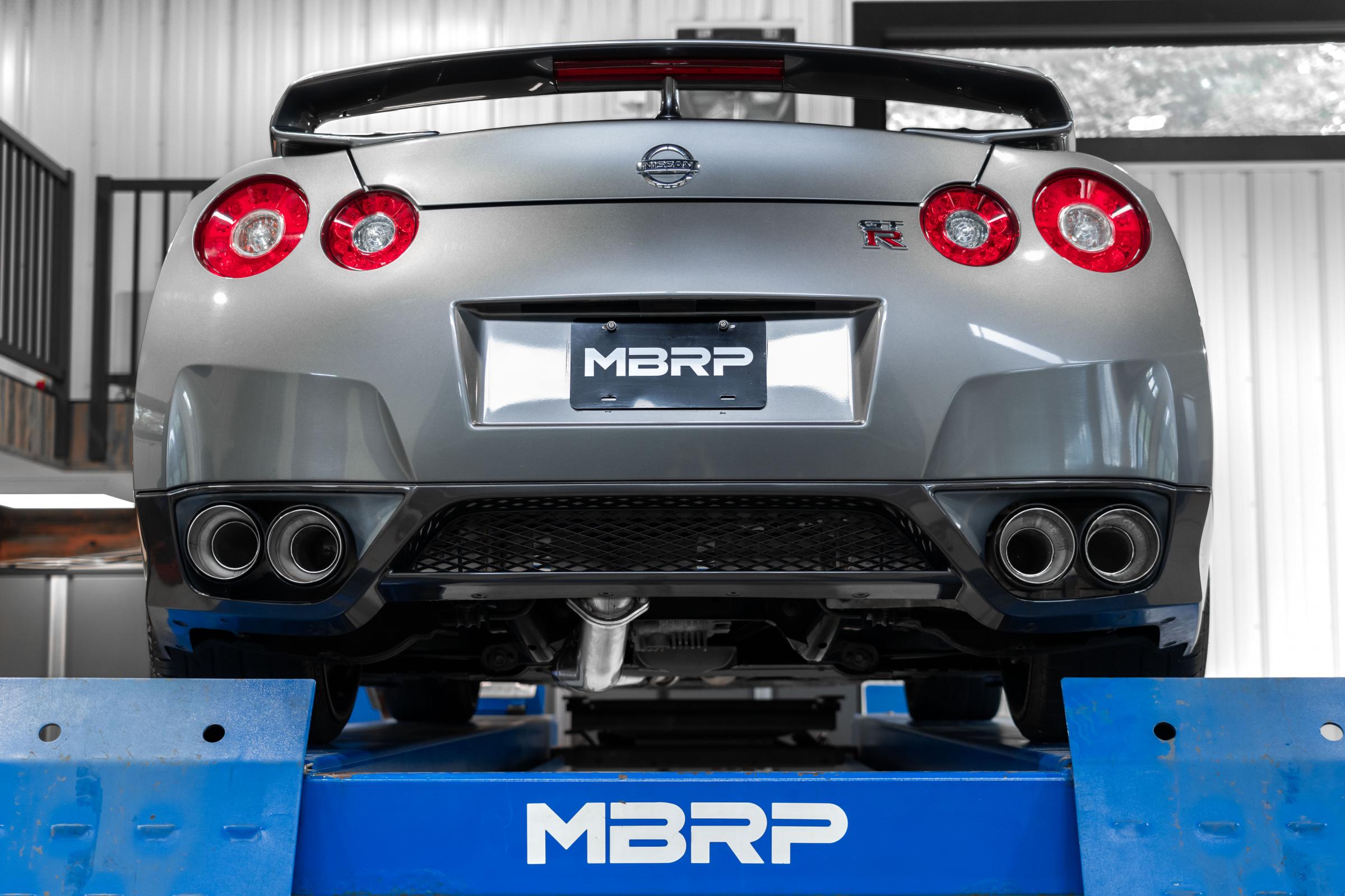 2009-2024 Nissan GT-R 3.8L Armor Pro T304 Stainless Steel 3.5 Inch Cat-Back Dual Split Rear with Quad Carbon Fiber Tips - Apollo Off-Road