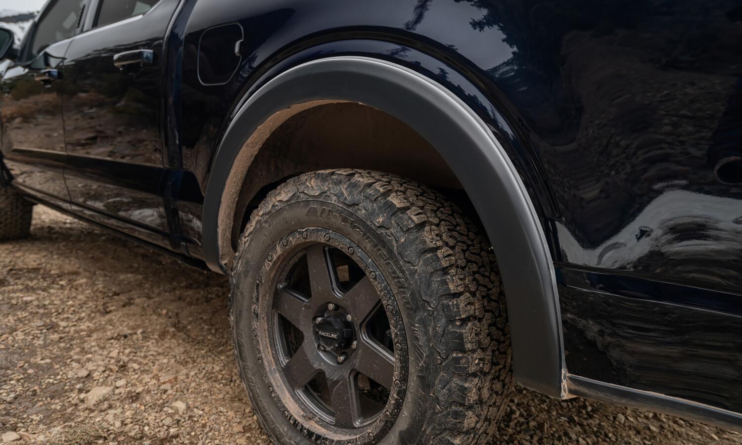 Black OE Style Smooth Finish Rear Fender Flares For 2015-2020 Ford F150 Bushwacker