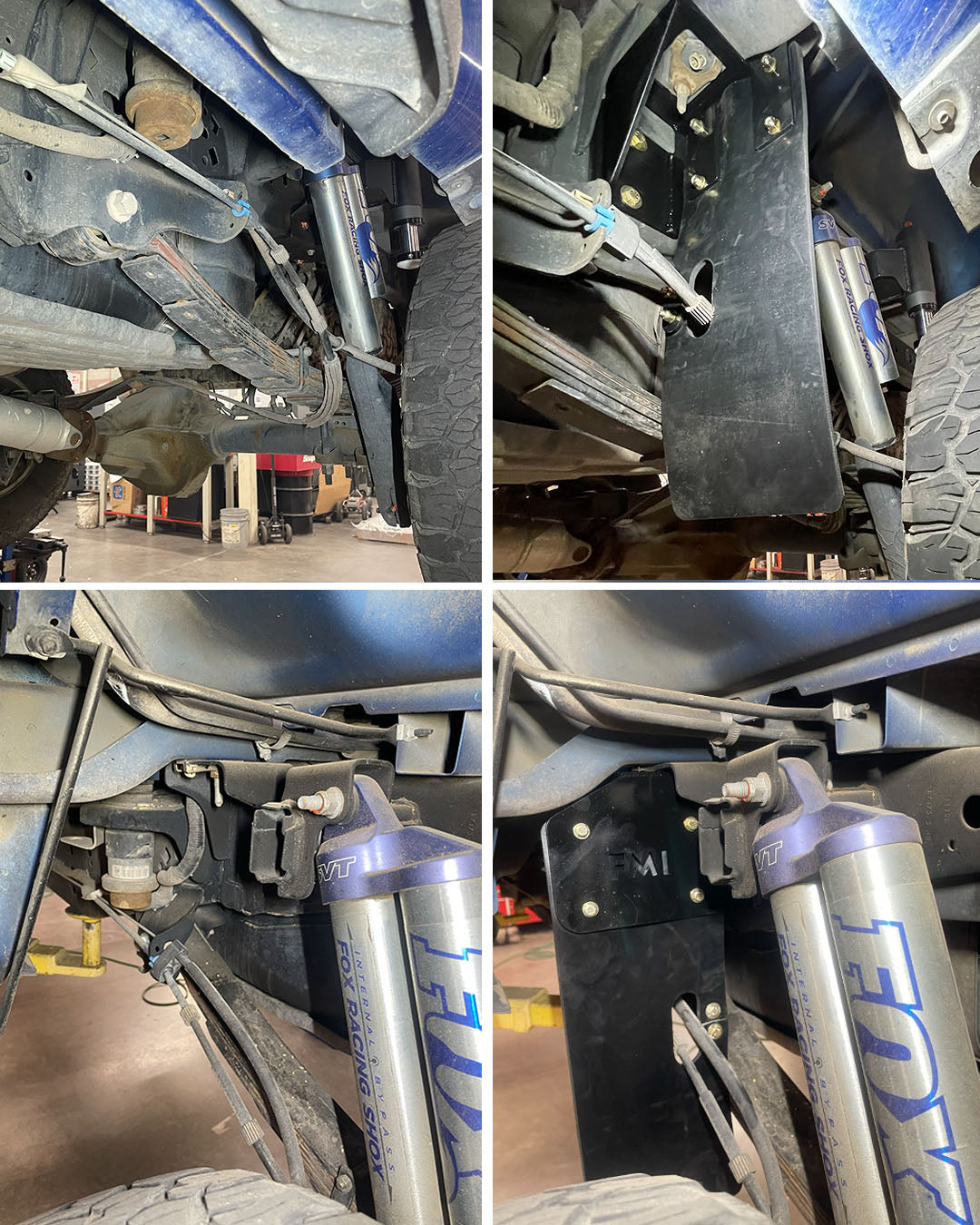 Foutz Motorsports 2010-2014 Gen 1 Raptor Rear Shock Guard Mud Flap Frame Mount Kit