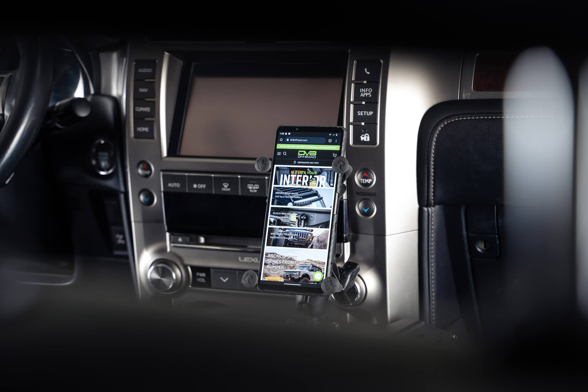 2010-2023 Lexus GX460 Center Console Molle Panels & Digital Device Bridge - Apollo Off-Road