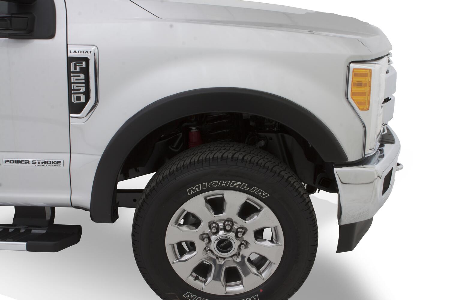 Black OE Style Smooth Finish Front Fender Flares For 2011-2016 Ford F250/F350 Super Duty Bushwacker