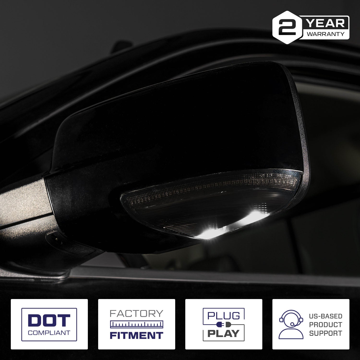 2011-2024 Ram 1500 LED Mirror Lights Bottom (pair) - Apollo Off-Road