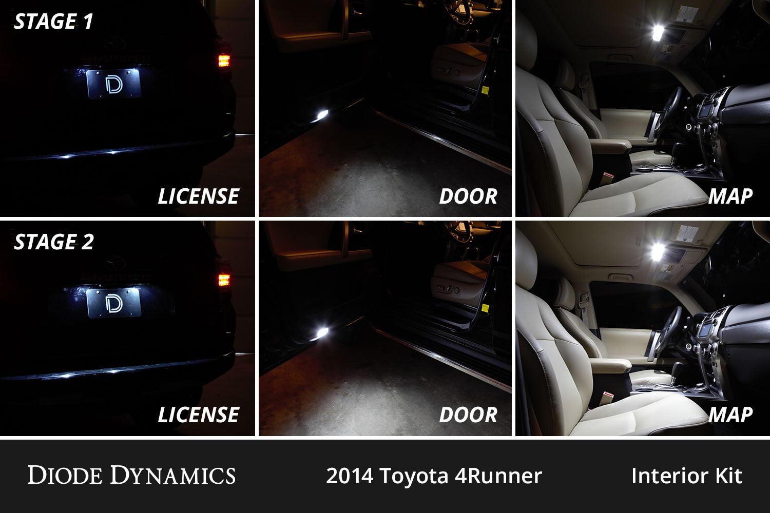 Diode Dynamics Interior LED Kit for 2010-2024 Toyota 4Runner Cool White Stage 2