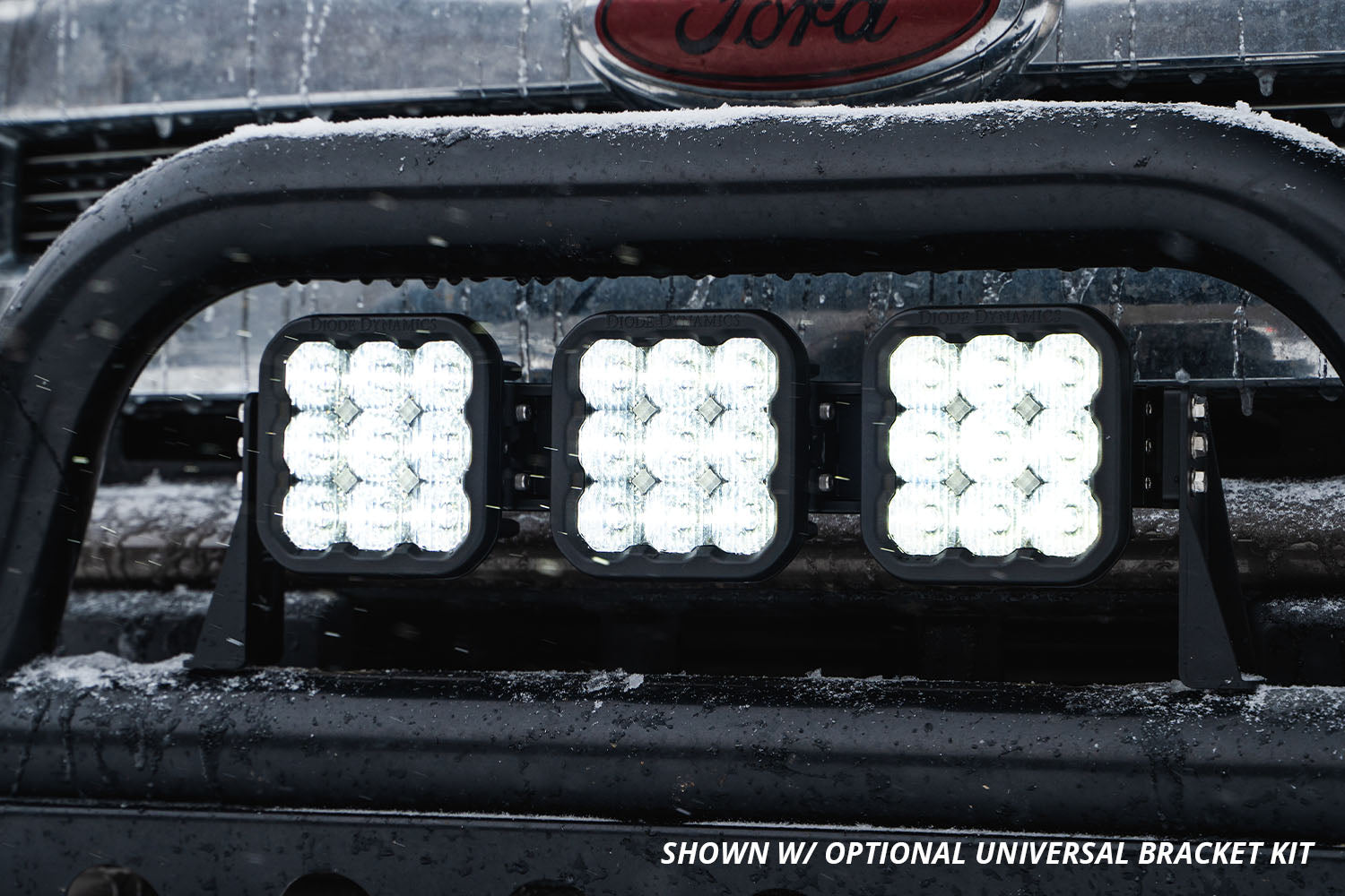 Diode Dynamics SS5 Sport Universal CrossLink 3-Pod Lightbar Yellow Driving
