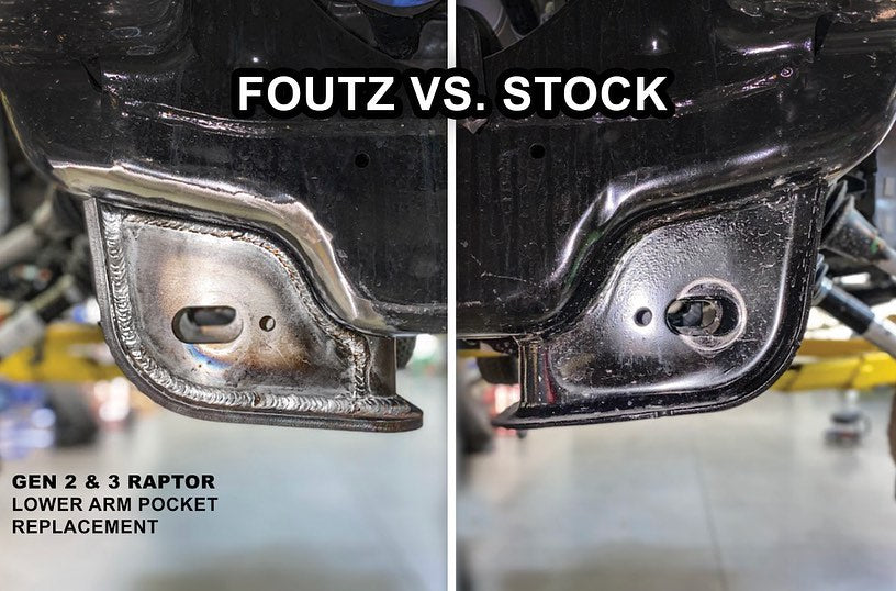 Foutz Motorsports Lower Arm Pocket Replacement Kit 2017-2025 Ford F-150 Raptor 2023-2025 Ford F-150 Raptor R