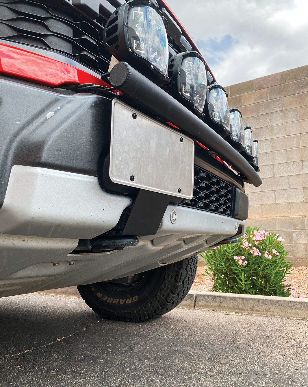 Foutz Motorsports Front Tow Hook License Plate Mount 2017-2023 Ford F-150 Raptor 2023 Ford F-150 Raptor R