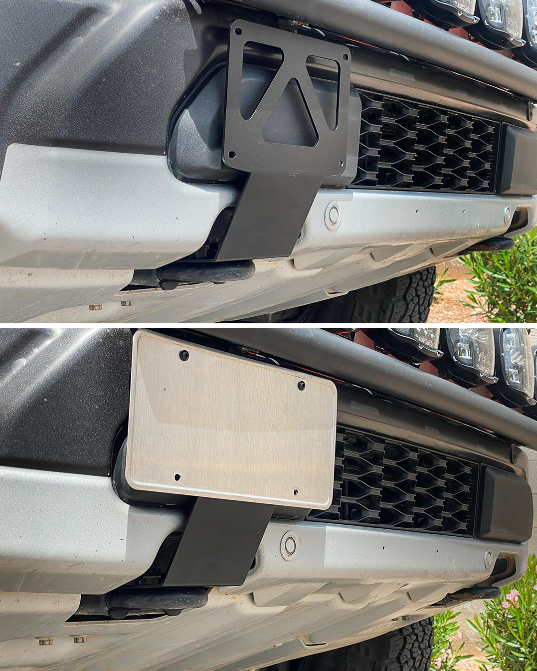Foutz Motorsports Front Tow Hook License Plate Mount 2017-2023 Ford F-150 Raptor 2023 Ford F-150 Raptor R