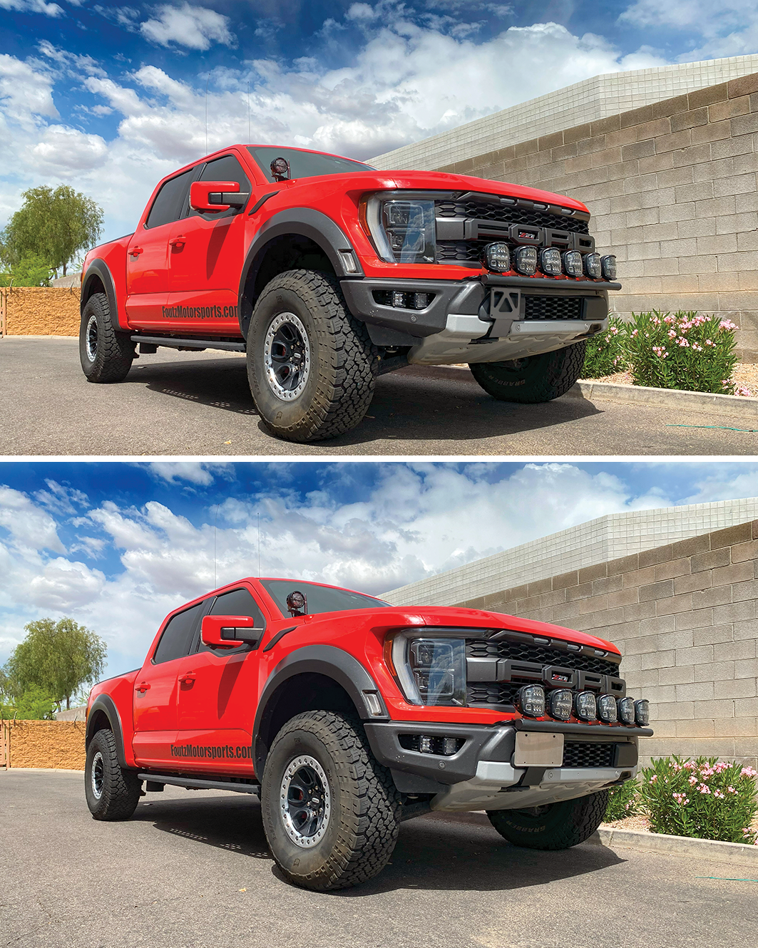 Foutz Motorsports Front Tow Hook License Plate Mount 2017-2023 Ford F-150 Raptor 2023 Ford F-150 Raptor R