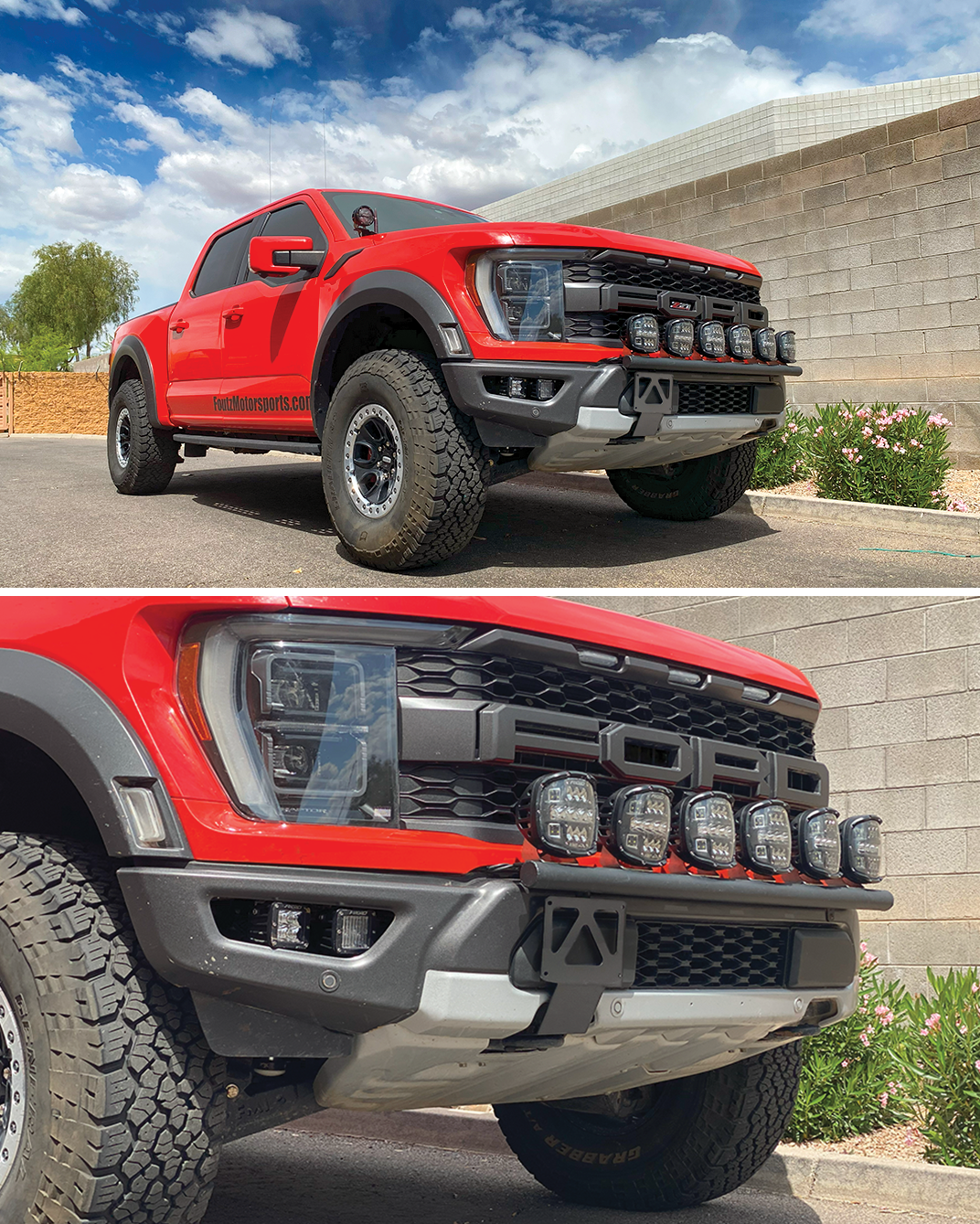 Foutz Motorsports Front Tow Hook License Plate Mount 2017-2023 Ford F-150 Raptor 2023 Ford F-150 Raptor R