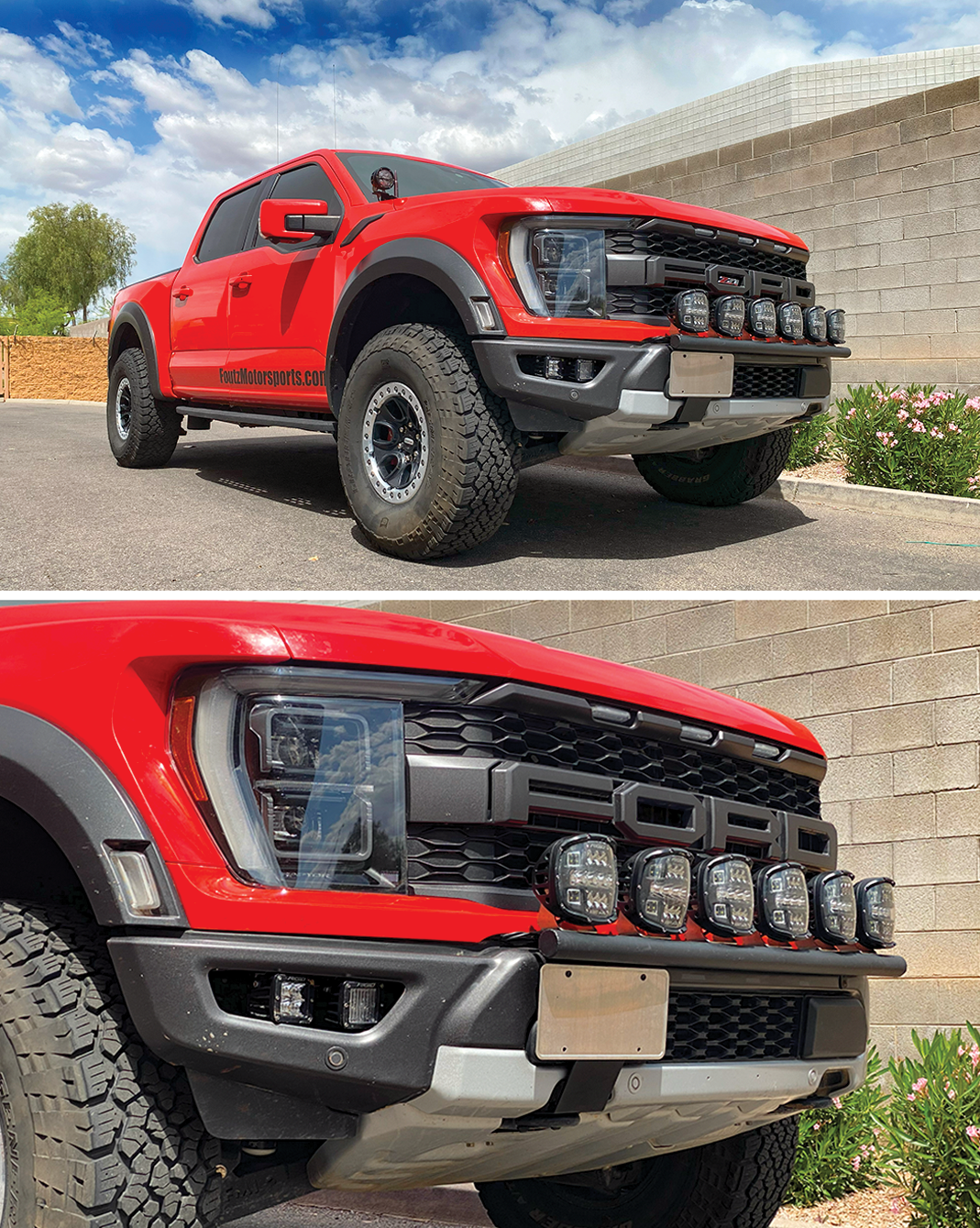 Foutz Motorsports Front Tow Hook License Plate Mount 2017-2023 Ford F-150 Raptor 2023 Ford F-150 Raptor R