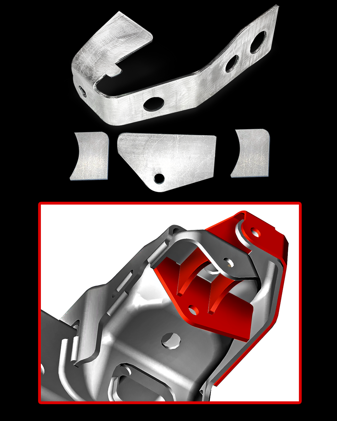 Foutz Motorsports shock mount reinforcement kit - Drivers Side 2017-2018 Ford F-150 Raptor