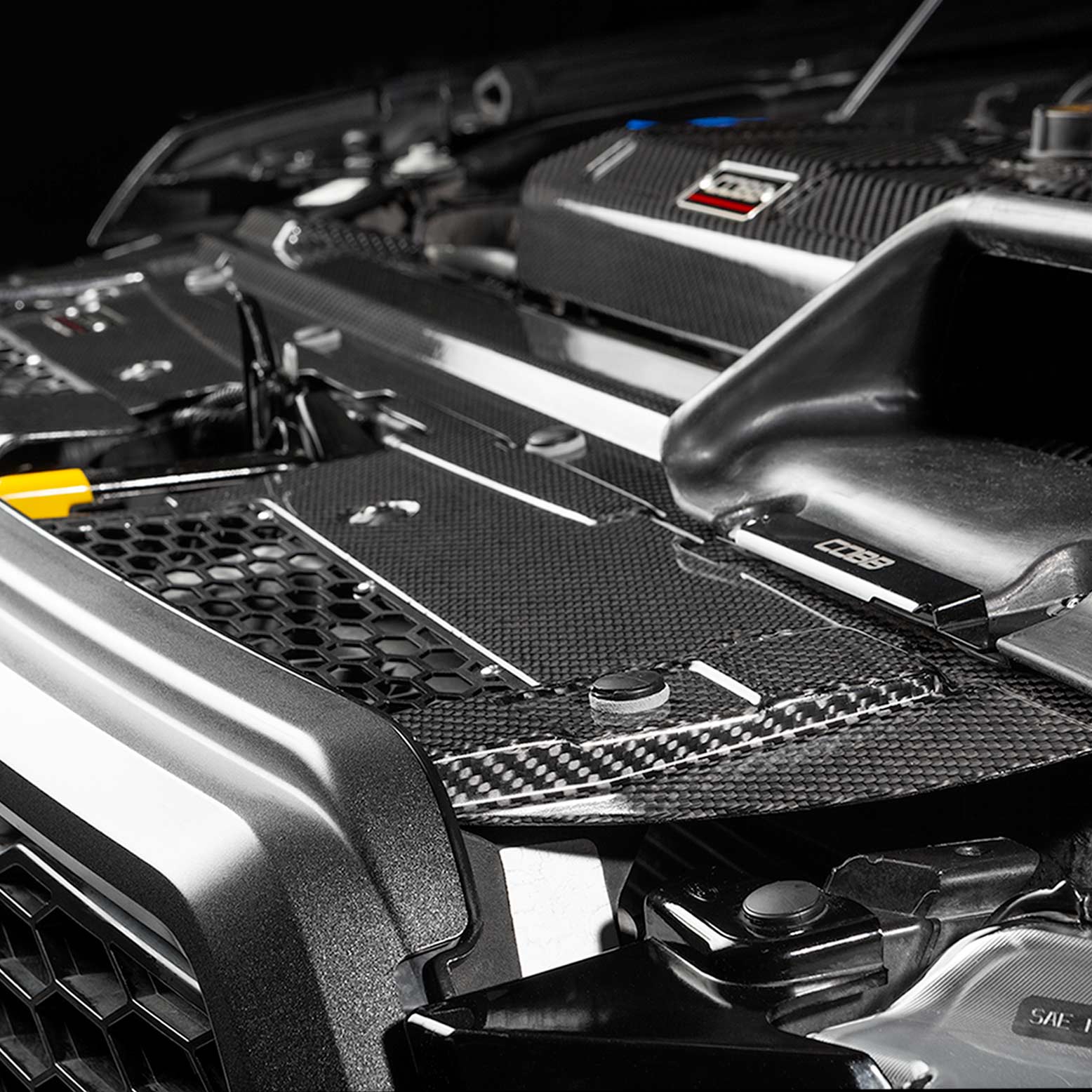 2017-2020 Ford F-150 Ecoboost Raptor Redline Carbon Fiber Radiator Shroud - Apollo Off-Road