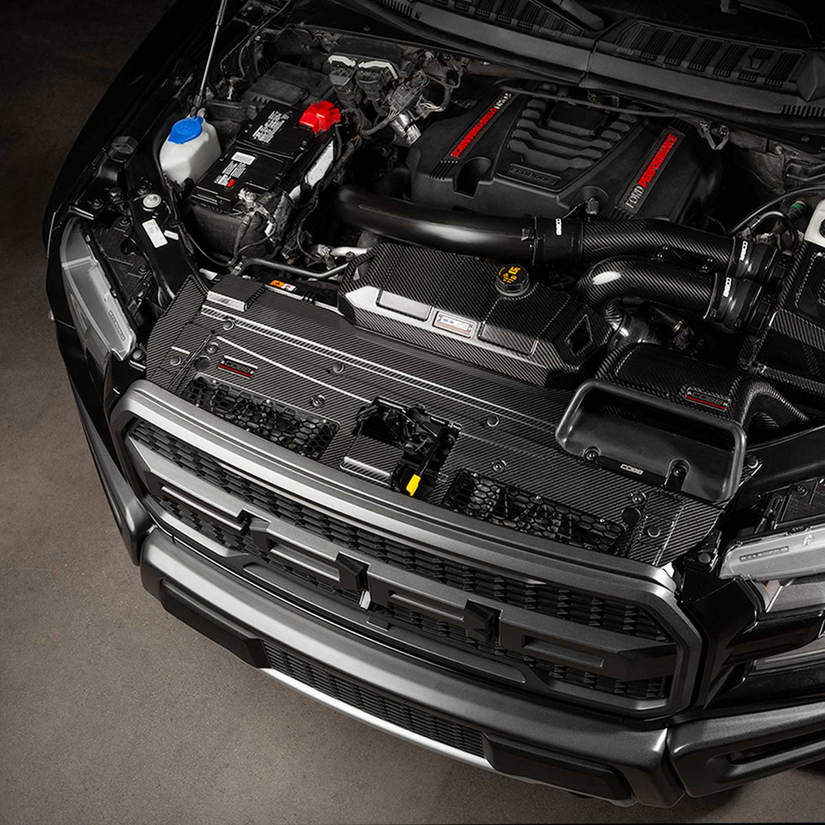 2017-2020 Ford F-150 Ecoboost Raptor Redline Carbon Fiber Radiator Shroud - Apollo Off-Road