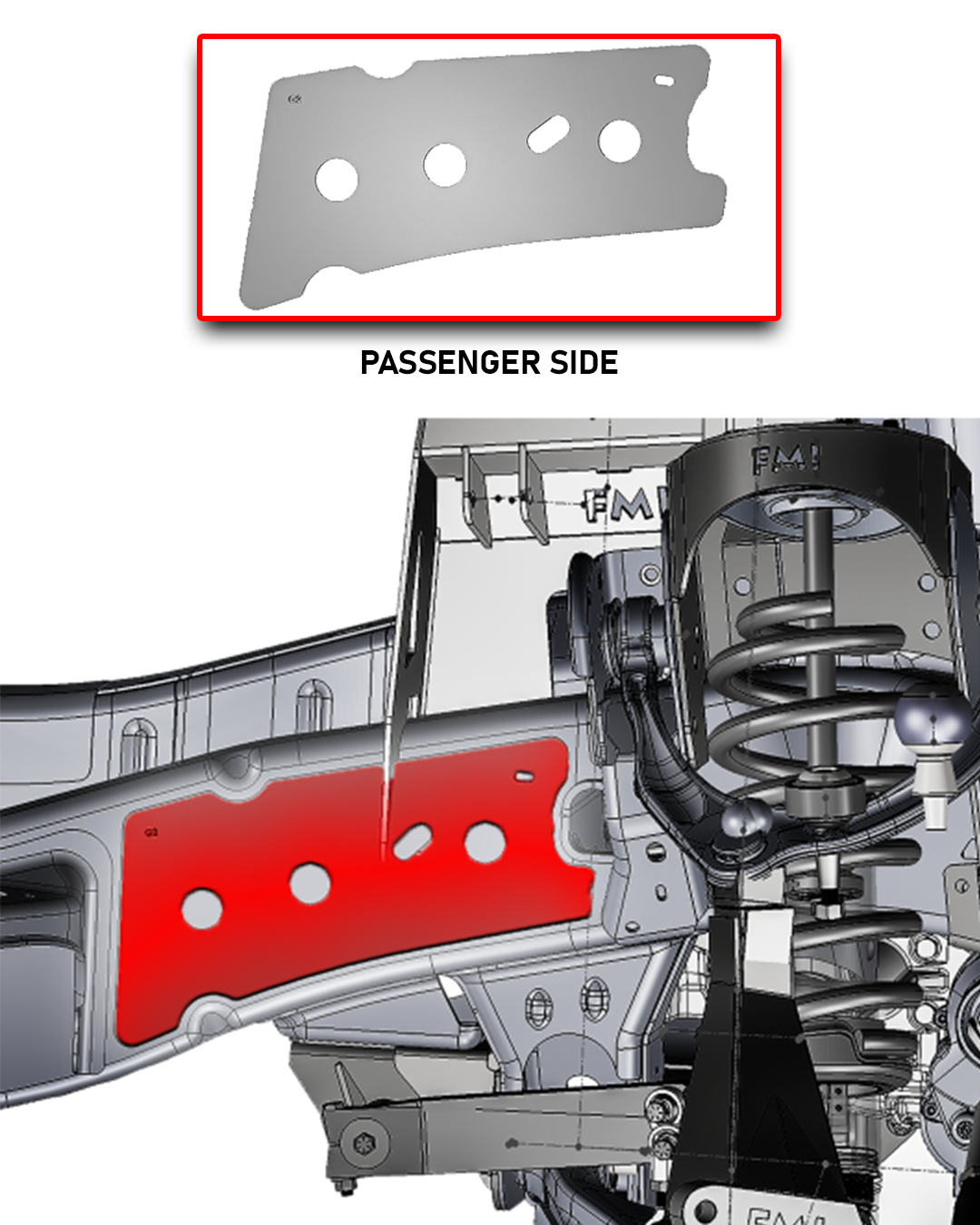Foutz Motorsports Front Frame Reinforcement Plates 2017-2020 Ford F-150 Raptor