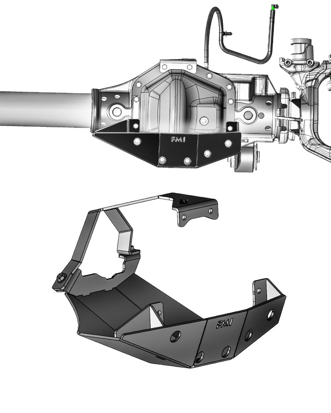 Foutz Motorsports Front Differential Skid Plate, Dana M256 Front Axle 2017-2027 Ford F-250/F-350 Super Duty