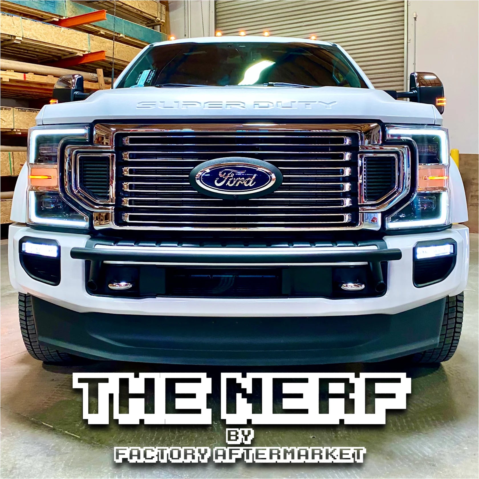 2017-2024 Ford Super Duty Front Bar - "The Nerf" Series Featuring A Smooth Bar with No Light Tabs - Apollo Off-Road