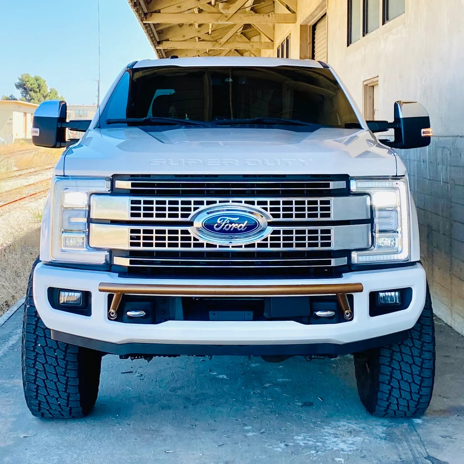2017-2024 Ford Super Duty Front Bar - "The Nerf" Series Featuring A Smooth Bar with No Light Tabs - Apollo Off-Road