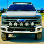 2017 - 2024 Ford Super Duty Light Mount - "The Classic" Trophy Truck Style featuring 5 Round Off-Road Light Tabs - Apollo Off-Road