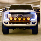 2017 - 2024 Ford Super Duty Light Mount - "The Classic" Trophy Truck Style featuring 5 Round Off-Road Light Tabs - Apollo Off-Road