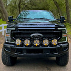 2017 - 2024 Ford Super Duty Light Mount - "The Classic" Trophy Truck Style featuring 5 Round Off-Road Light Tabs - Apollo Off-Road