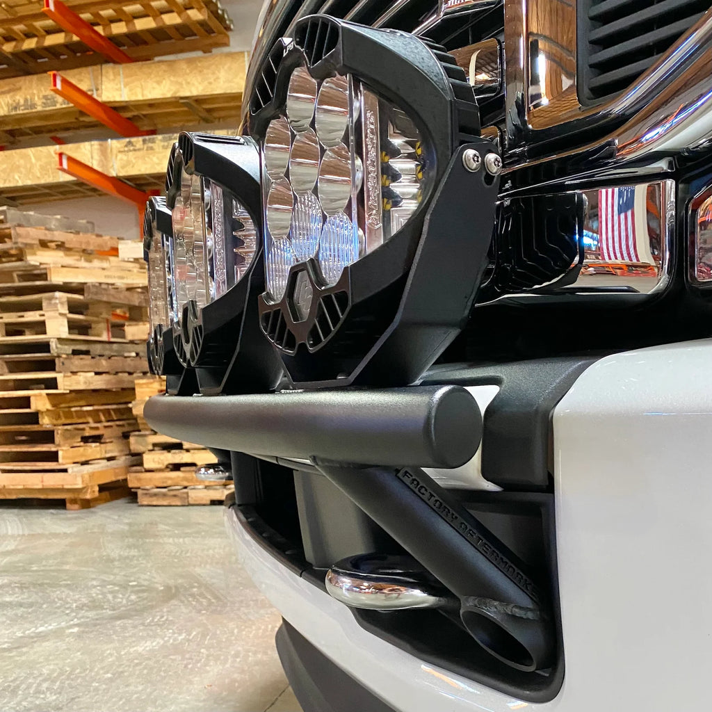 2017 - 2024 Ford Super Duty Light Mount - "The Classic" Trophy Truck Style featuring 5 Round Off-Road Light Tabs - Apollo Off-Road