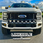 2017 - 2024 Ford Super Duty Light Mount - "The Linkable" Series featuring the Baja Designs XL Linkable (7 Lights) - Apollo Off-Road