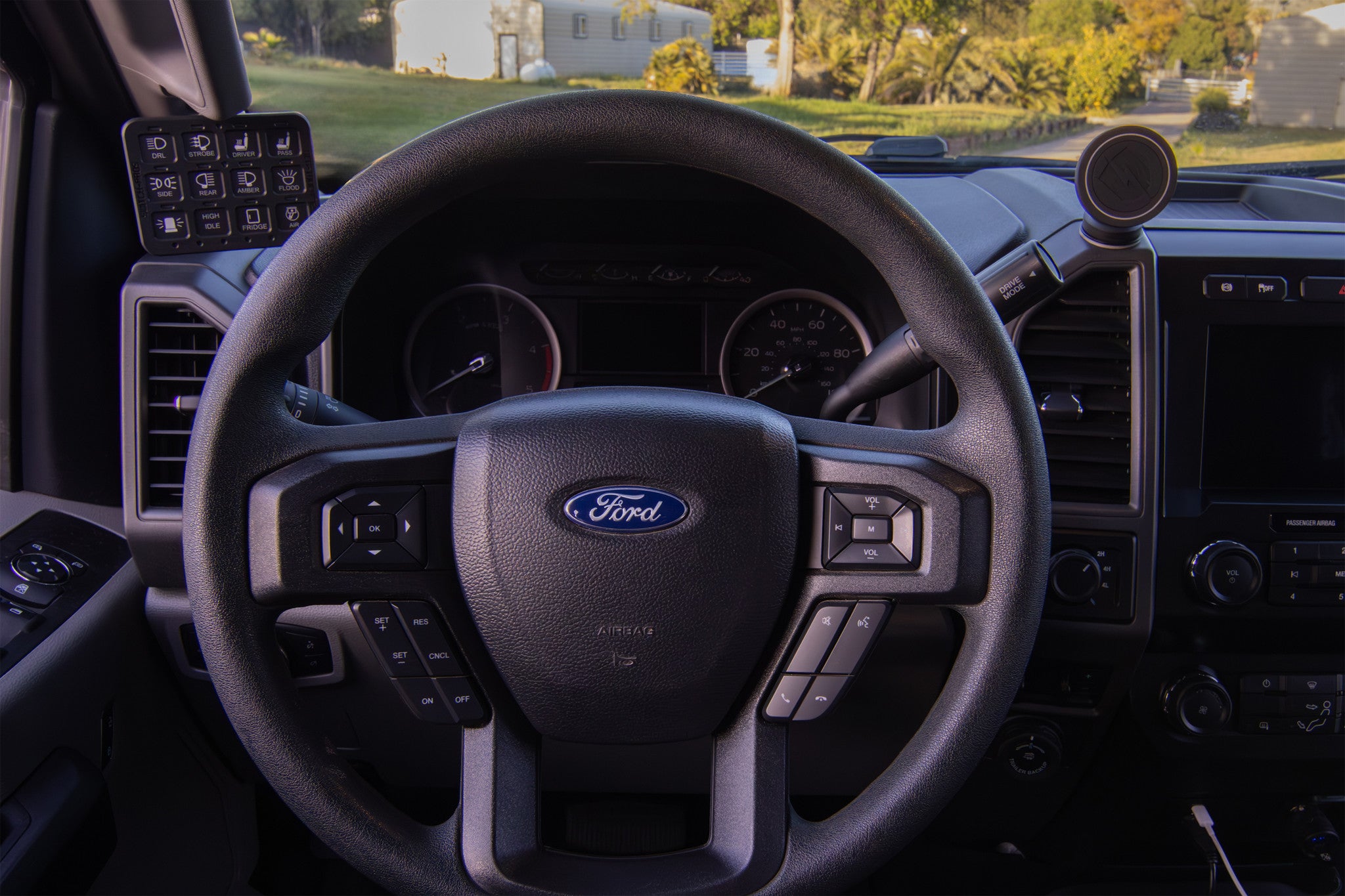 2017-Current Ford Super Duty A-Pillar Kit; Switch Panel and Power Module Mounting Brackets (Choose Your System) - Apollo Off-Road