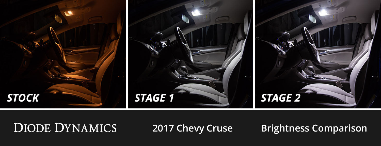 Diode Dynamics Interior LED Kit for 2011-2015 Chevrolet Cruze Cool White Stage 2