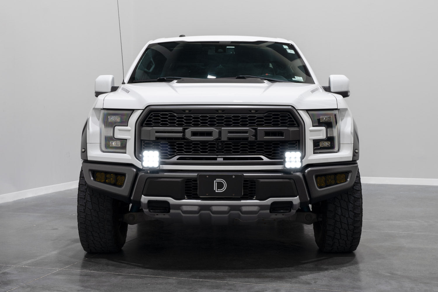 Diode Dynamics SS5 Bumper LED Pod Light Kit for 2017-2020 Ford Raptor Pro Yellow Combo