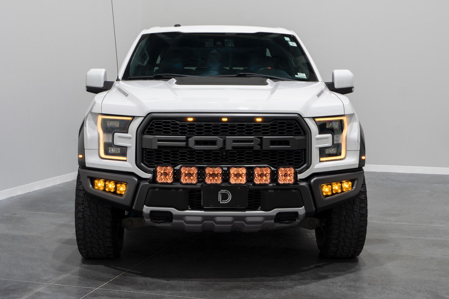 Diode Dynamics SS5 Grille CrossLink Lightbar Kit for 2017-2020 Ford Raptor Sport White Combo